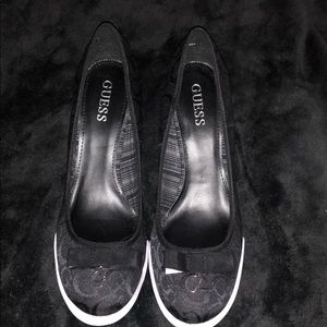 Black Guess wedge sneakers